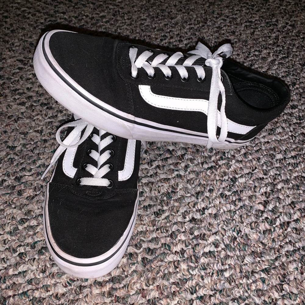 Black and white vans
